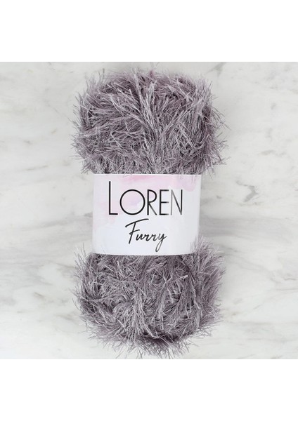 Loren Furry Koyu Gri El Örgü Ipi - RF036 - 34056