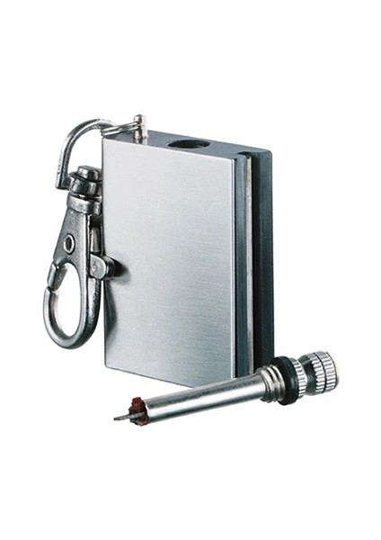 Benzinli Kibrit Çakmak Magnezyum Çubuklu Anahtarlıklı Benzinli Metal Kibrit Gümüş fiyatları