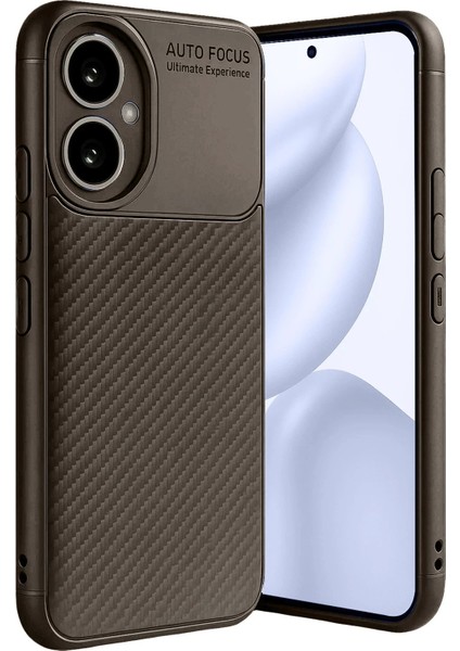 Honor 400 Kılıf Auto Focus Karbon Kapak - KAHVERENGI-(5796) - ?70?86E0-8G5370 modelleri