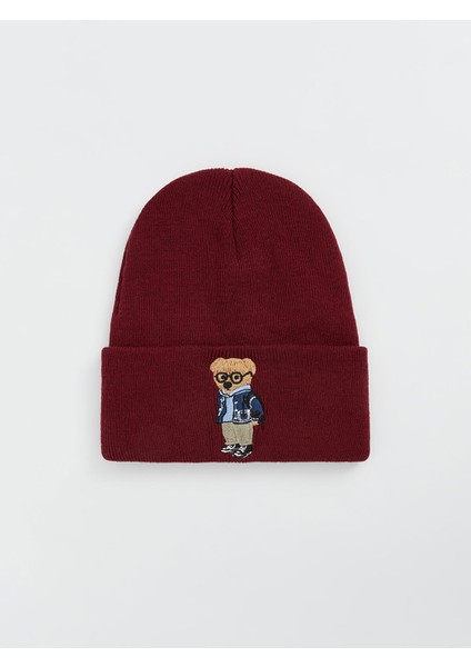 Yeni Sezon Ayı Teddy Nakışlı Kadın Bere