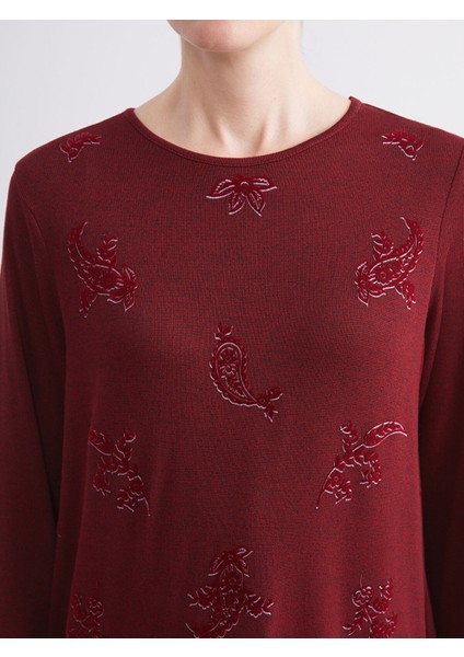 Yeni Sezon Bisiklet Yaka Desenli Kadın Tişört modelleri