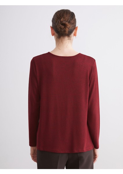 Yeni Sezon Bisiklet Yaka Desenli Kadın Tişört fırsatları