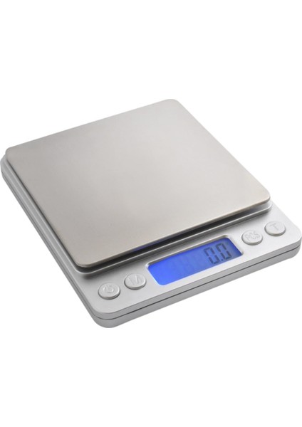 Dijital Hassas Paslanmaz Yüzeyli Mutfak Terazisi 3000GR/0.1 Hassasiyet