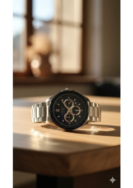 Erkek Kol Saati Gümüş ve Mavi Renk, Mavi Kadran - Şık Metal Kordon, 2 Yıl Garantili fiyatları