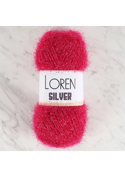 Loren Silver Fuşya El Örgü Ipi - RS0022 - 34078