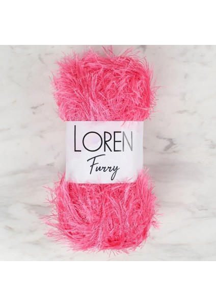 Loren Furry Koyu Pembe El Örgü Ipi - RF016 - 34050