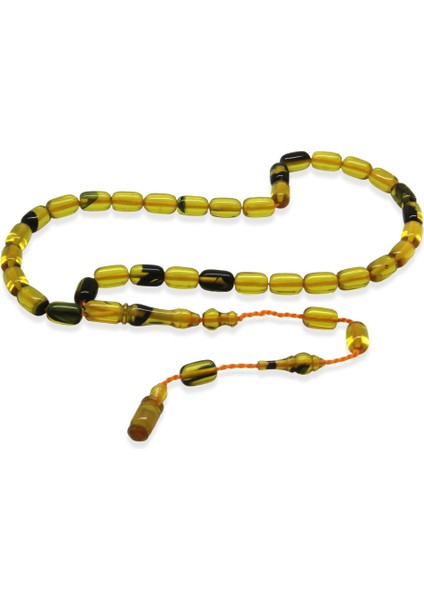 Sistemli Kapsül Kesim Mini Boy Bala Siyah Renk Ateş Kehribar Tesbih