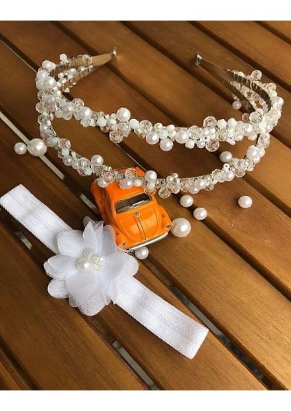 kristal 2 li anne bebek lohusa gelin nişan kına tacı aksesuarı