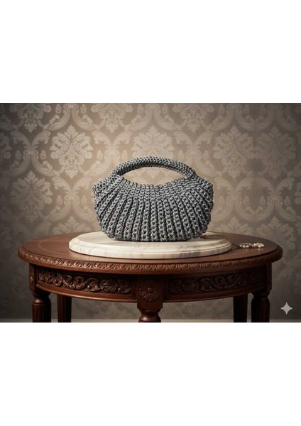 Midye Makrome Tığ Işi El Örgüsü Çanta