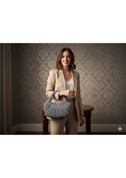 Midye Makrome Tığ Işi El Örgüsü Çanta fiyatları