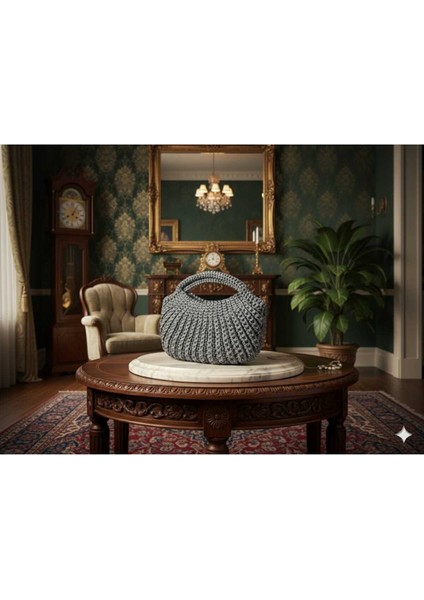 Midye Makrome Tığ Işi El Örgüsü Çanta