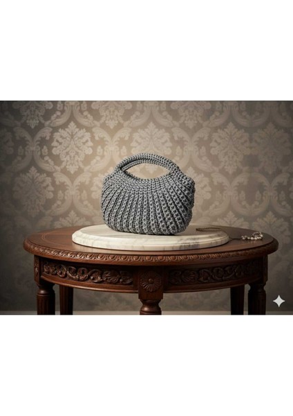 Midye Makrome Tığ Işi El Örgüsü Çanta