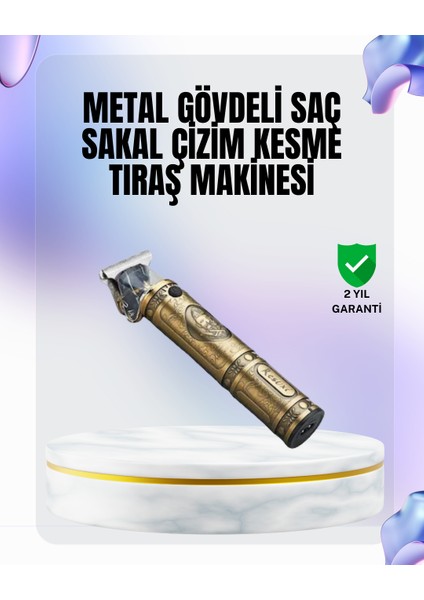 4 Kılavuz Taraklı Profesyonel Saç ve Sakal Kesme Makinesi - ?01?32E8-7G4501