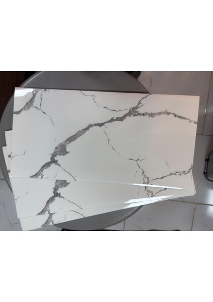 (6 Adet) Kendinden Yapışkanlı Dekoratif Esnek Köpük Beyaz Pvc Mermer Panel 60X30 (0,18 M²) Mutfak Banyo Wc fiyatları