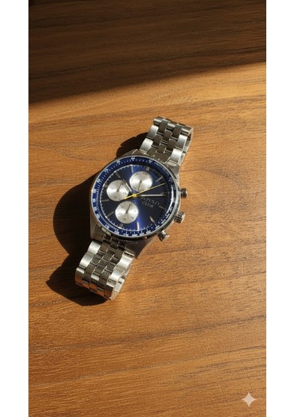 Erkek Kol Saati Gümüş ve Mavi Renk, Gümüş Kadran - Şık Metal Kordon, 2 Yıl Garantili fiyatları