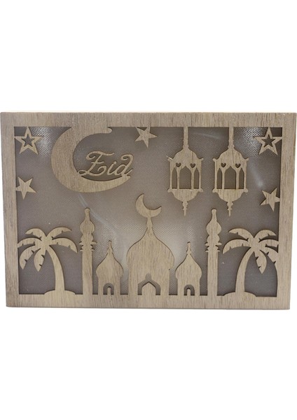 Eid Mubarak Işık Ahşap Eid LED Ev Dekoru El Sanatları (Yurt Dışından) fiyatları