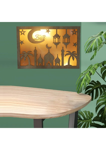 Eid Mubarak Işık Ahşap Eid LED Ev Dekoru El Sanatları (Yurt Dışından) fırsatları