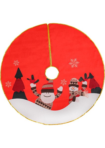 Noel Ağacı Etek Festivali Hediyesi Ev Yatak Odası Açık Hava Noel Ağacı Taban Örtüsü Kırmızı (Yurt Dışından) fiyatları