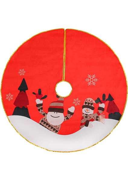 Noel Ağacı Etek Festivali Hediyesi Ev Yatak Odası Açık Hava Noel Ağacı Taban Örtüsü Kırmızı (Yurt Dışından) modelleri