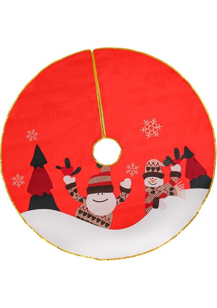 Noel Ağacı Etek Festivali Hediyesi Ev Yatak Odası Açık Hava Noel Ağacı Taban Örtüsü Kırmızı (Yurt Dışından) fırsatları