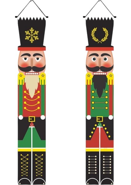 Noel Dekorasyon Afiş Fındıkkıran Perde Asılı Noel Veranda Iş Noel D (Yurt Dışından)