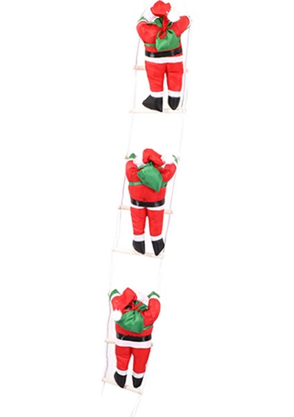 Noel Baba Merdivene Tııyor Asılı Dekorasyon Dekoratif Noel Dekoru 25CM Üç Noel Baba (Yurt Dışından) indirimleri