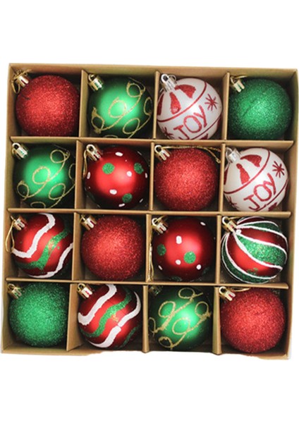 16 Noel Topları Süslemeleri Yıl Çelengi Yeşil Için Ğı Dekoru (Yurt Dışından)