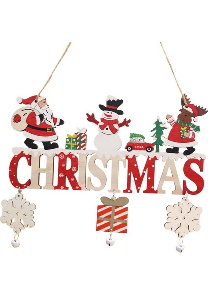 Kapı Plakası Işareti Noel Süsü Kreş Ahşap Noel Askılı Kolye Elk Santa Kardan Adam (Yurt Dışından) fiyatları