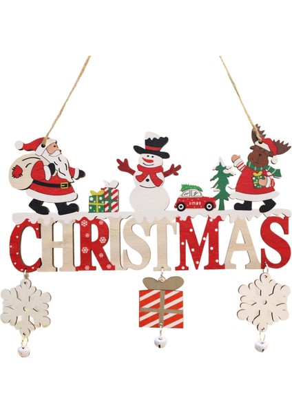Kapı Plakası Işareti Noel Süsü Kreş Ahşap Noel Askılı Kolye Elk Santa Kardan Adam (Yurt Dışından) fırsatları