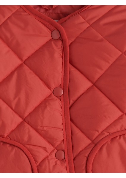 Yeni Sezon Bisiklet Yaka Kapitone Desenli Kız Çocuk Mont fiyatları