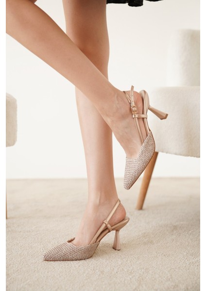 Minorka Hasır Detaylı Kadın Topuklu Ayakkabı