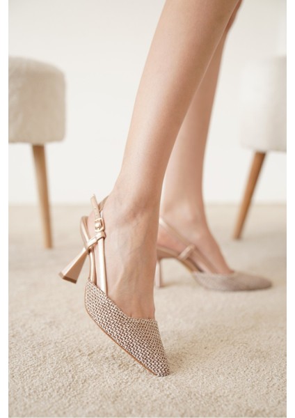 Minorka Hasır Detaylı Kadın Topuklu Ayakkabı modelleri