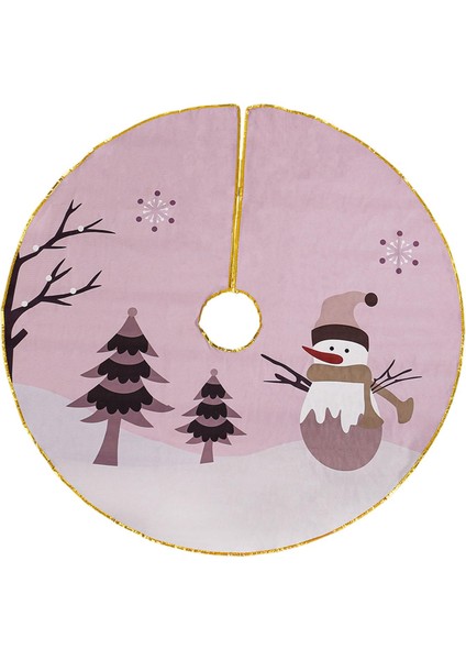 Noel Ağacı Eteği, Noel Ağacı Tabanı, Dekoratif Noel Ağacı Eteği, Açık Menekşe (Yurt Dışından)