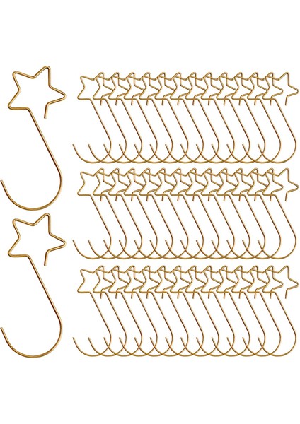 100 Ğı Kancaları Ğı Süslemeleri Için Yıldız Şekli Altın (Yurt Dışından)