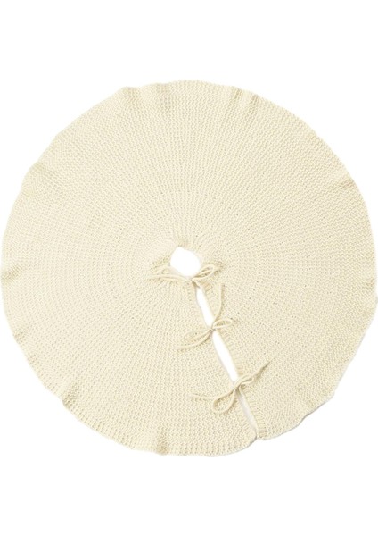 Örgü Noel Taban Örtüsü 92CM Yuvarlak Halı Noel Süsü (Yurt Dışından) fırsatları