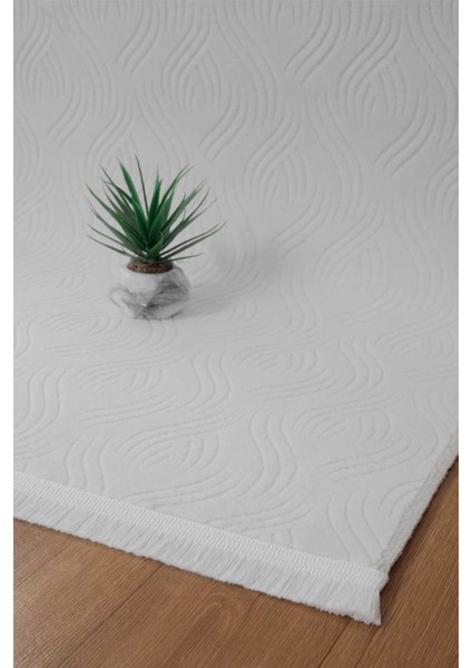 Bukle Kabartmalı Rölyef Kaymaz Tabanlı Yıkanabilir Salon,mutfak,koridor Bej Rayne Yolluk