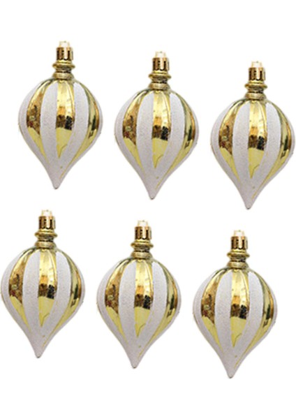 6x Noel Topları Süslemeleri Nişan Için Ğı Süslemeleri Iç Altın (Yurt Dışından) fiyatları