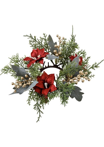 Noel Mum Çelengi Çelenk 10 Inç Mum Yeşil (Yurt Dışından)