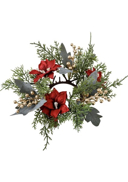 Noel Mum Çelengi Çelenk 10 Inç Mum Yeşil (Yurt Dışından) modelleri