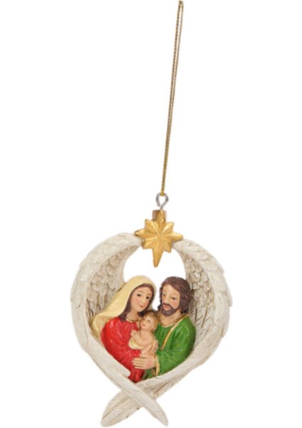 Noel Asılı Süsü Hafif El Yapımı Noel Doğum Sahnesi Heykeli Beyaz (Yurt Dışından) fırsatları