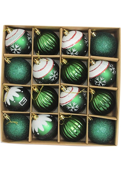 16 Noel Topları Süslemeleri Ğı Dekorasyon Kolye Hediye Kutusu Yeşil (Yurt Dışından) fiyatları