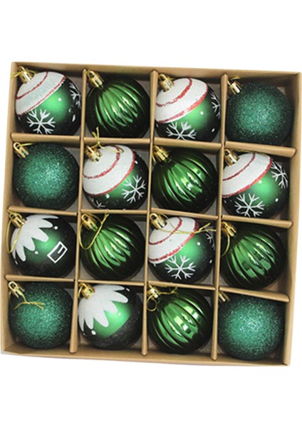 16 Noel Topları Süslemeleri Ğı Dekorasyon Kolye Hediye Kutusu Yeşil (Yurt Dışından) fırsatları