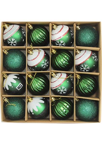 16 Noel Topları Süslemeleri Ğı Dekorasyon Kolye Hediye Kutusu Yeşil (Yurt Dışından) indirimleri