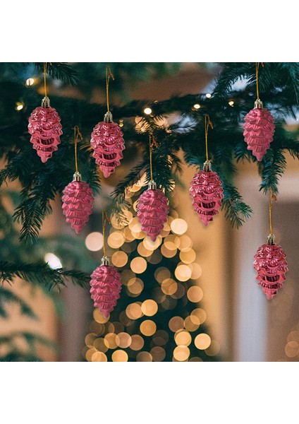 8 Kozalaklı Ğı Düğün Kutlaması Için Asılı Süslemeler Kırmızı (Yurt Dışından) fırsatları