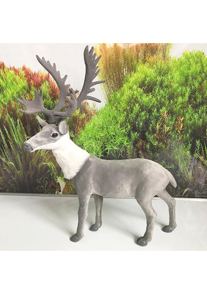 Gerçekçi Noel Ren Ği Figürleri Ev Raf Dekorasyonu Için Süsleme Büyük Gri (Yurt Dışından) fiyatları