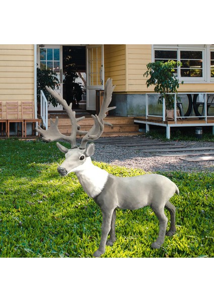 Gerçekçi Noel Ren Ği Figürleri Ev Raf Dekorasyonu Için Süsleme Büyük Gri (Yurt Dışından) indirimleri