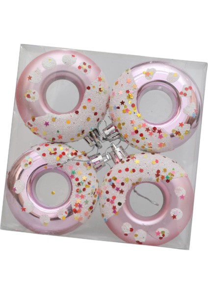 4 Adet Noel Donut Asılı Süsler Tatil Dekoru Için Pembe Kolyeler (Yurt Dışından) fiyatları