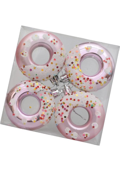 4 Adet Noel Donut Asılı Süsler Tatil Dekoru Için Pembe Kolyeler (Yurt Dışından) fırsatları