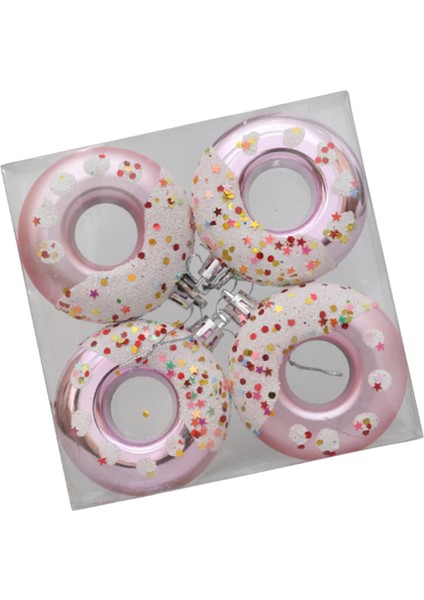 4 Adet Noel Donut Asılı Süsler Tatil Dekoru Için Pembe Kolyeler (Yurt Dışından) indirimleri