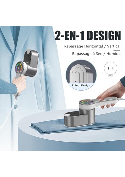 Dikey Giysi Buhar Makinesi: 120 ml Su Tankı ile 1200 W Seyahat Buhar Makinesi - 2'si 1 Arada Giysi Buhar Makinesi Islak ve Kuru Tasarım Abd Fişi (Yurt Dışından) fiyatları